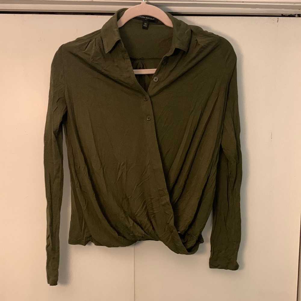 olive long sleeve shirt